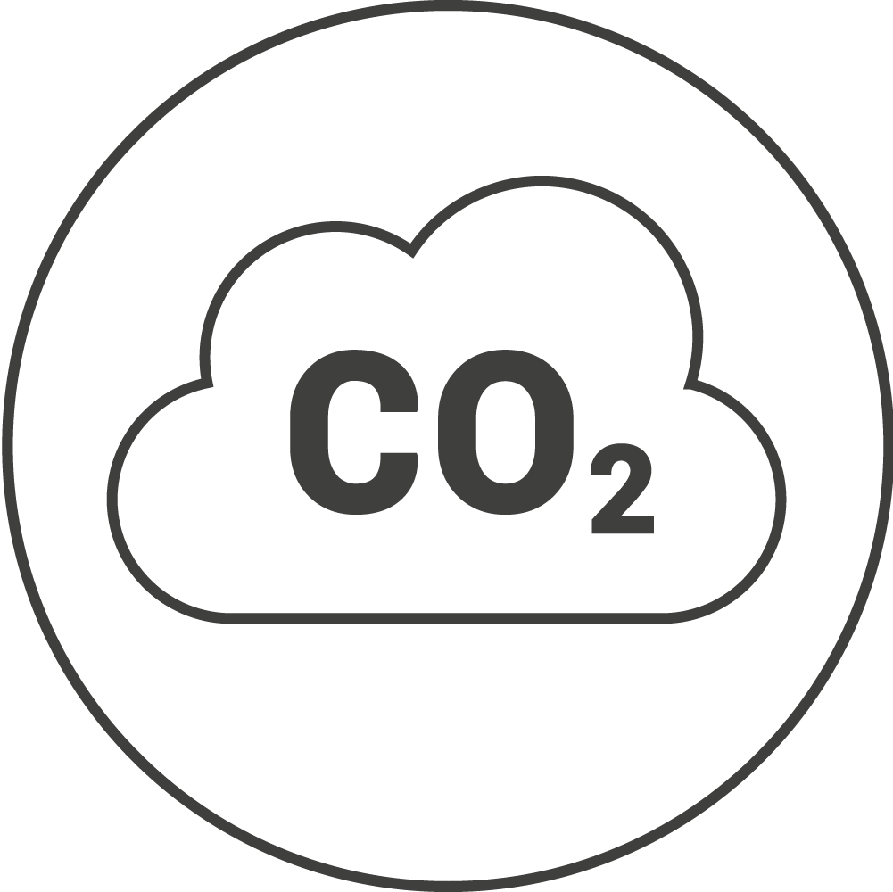 Icon cloud with CO2 lettering