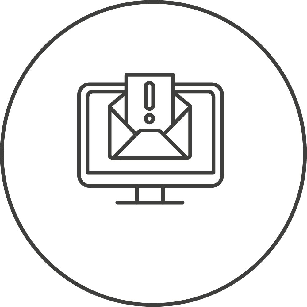 Icon of a screen with a letter inside