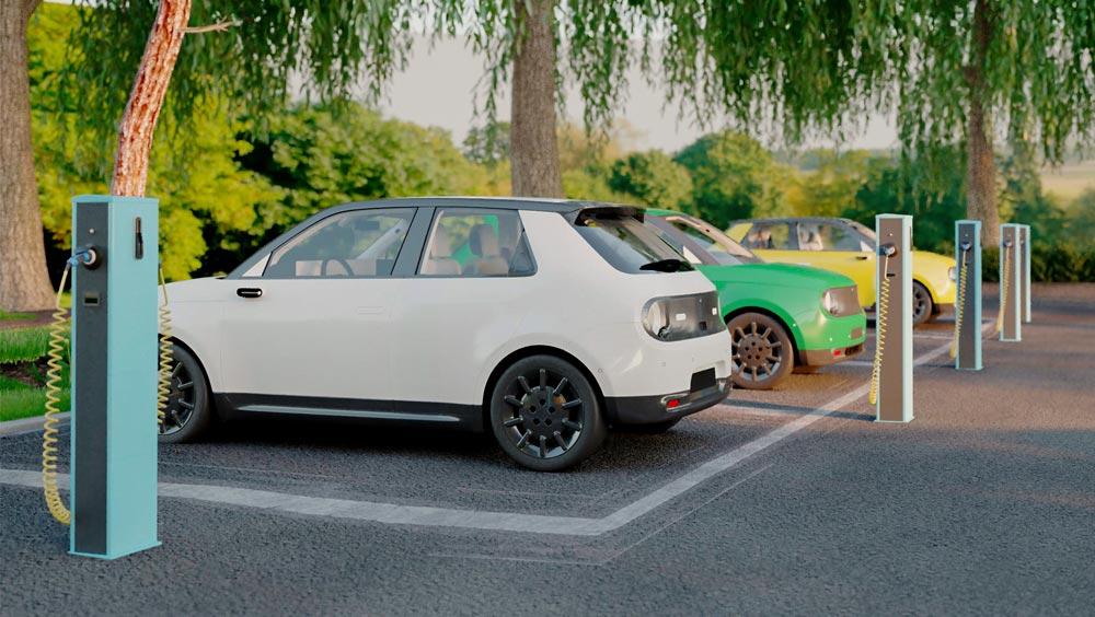 Charging station parking lot